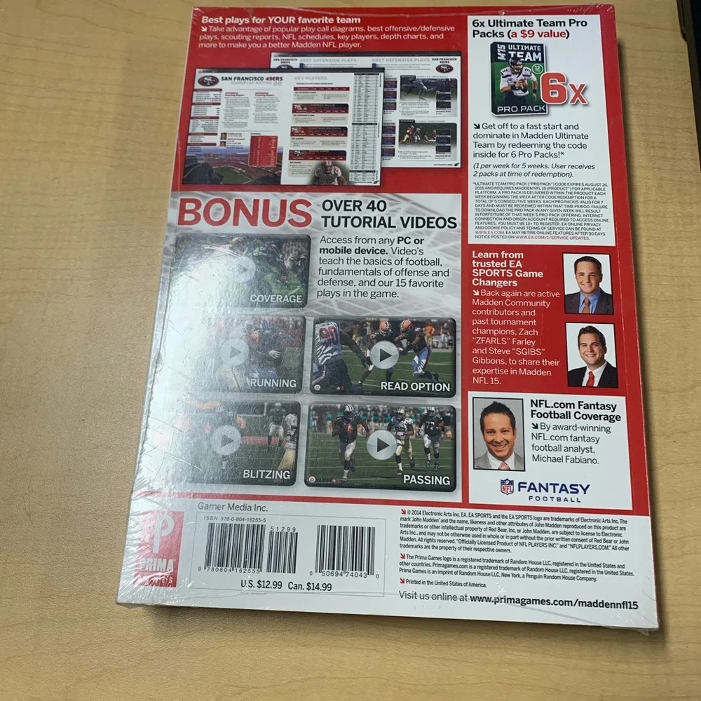 New Madden NFL 15: The Official Player’s Guide (New wrapped) Book Game Guide